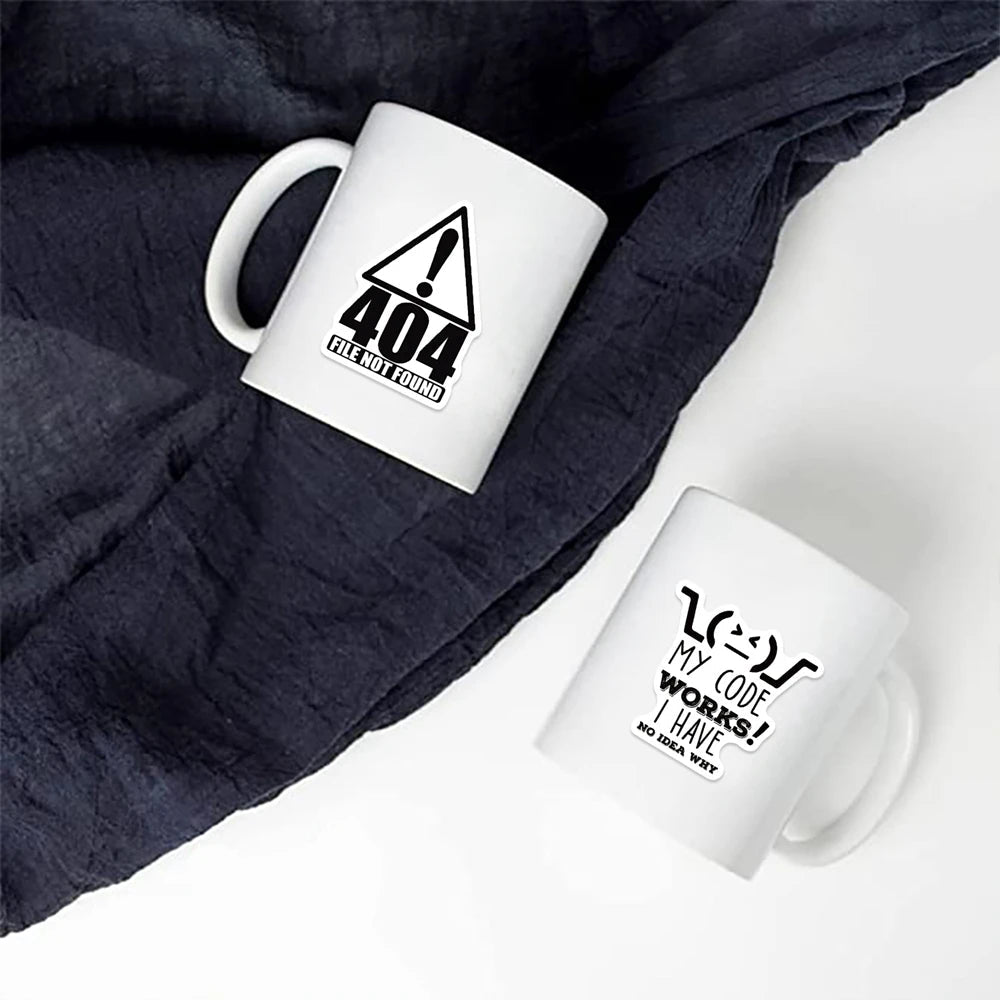 50 Pack Hacker and Programmer Vinyl Stickers for Laptops, Coding Gear, and Tech Decor - STS Technologies LLC