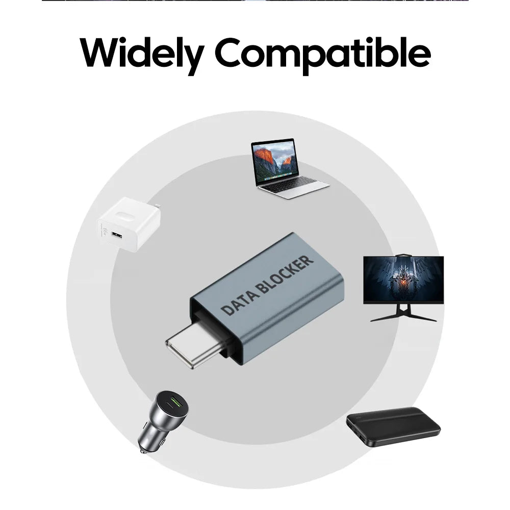 STS USB A/C Data Blocker Charge-Only Privacy Adapter
