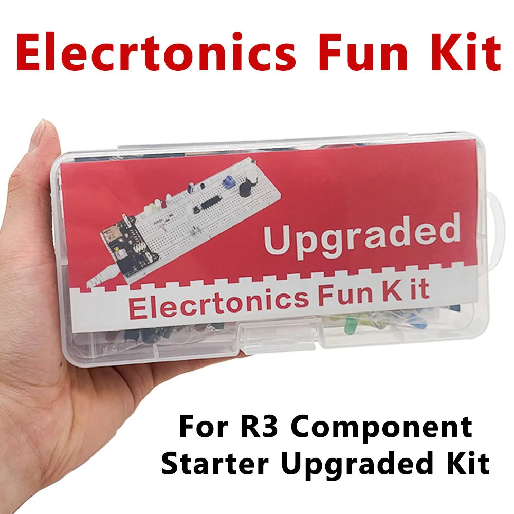 Electronic Components 830 Hole-Breadboard Kit Electrolytic Capacitor Resistor LED MB-102 for UNO R3 Component Pack Beginner Kit Selvanelle