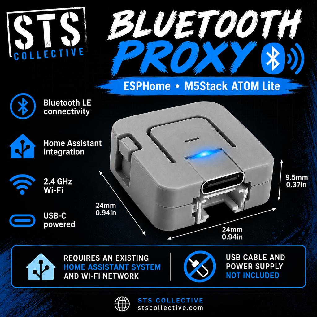 M5Stack ATOM Lite ESPHome Bluetooth Proxy — features and setup requirements