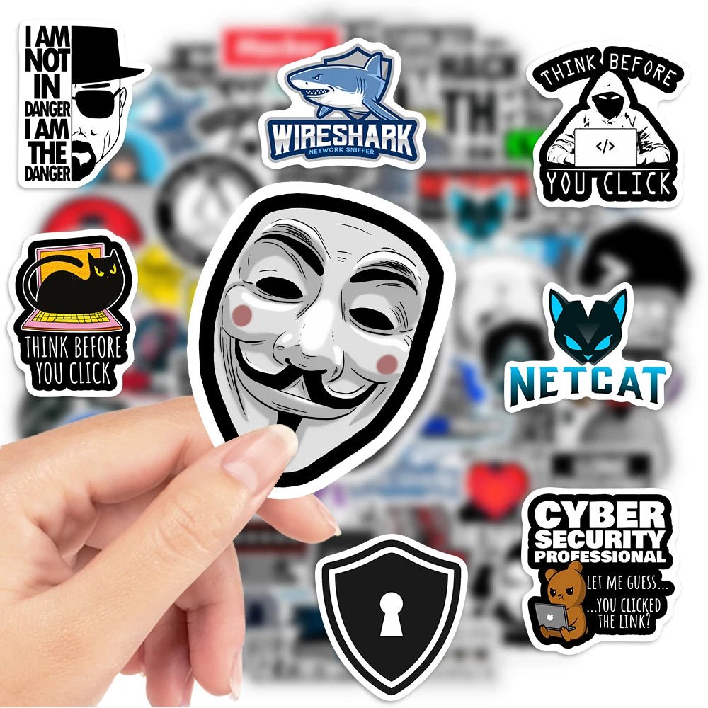 Cybersecurity Hacker Sticker Pack – Waterproof Vinyl Decals for Laptops, Bottles, Tech Gear, and More - STS Technologies LLC