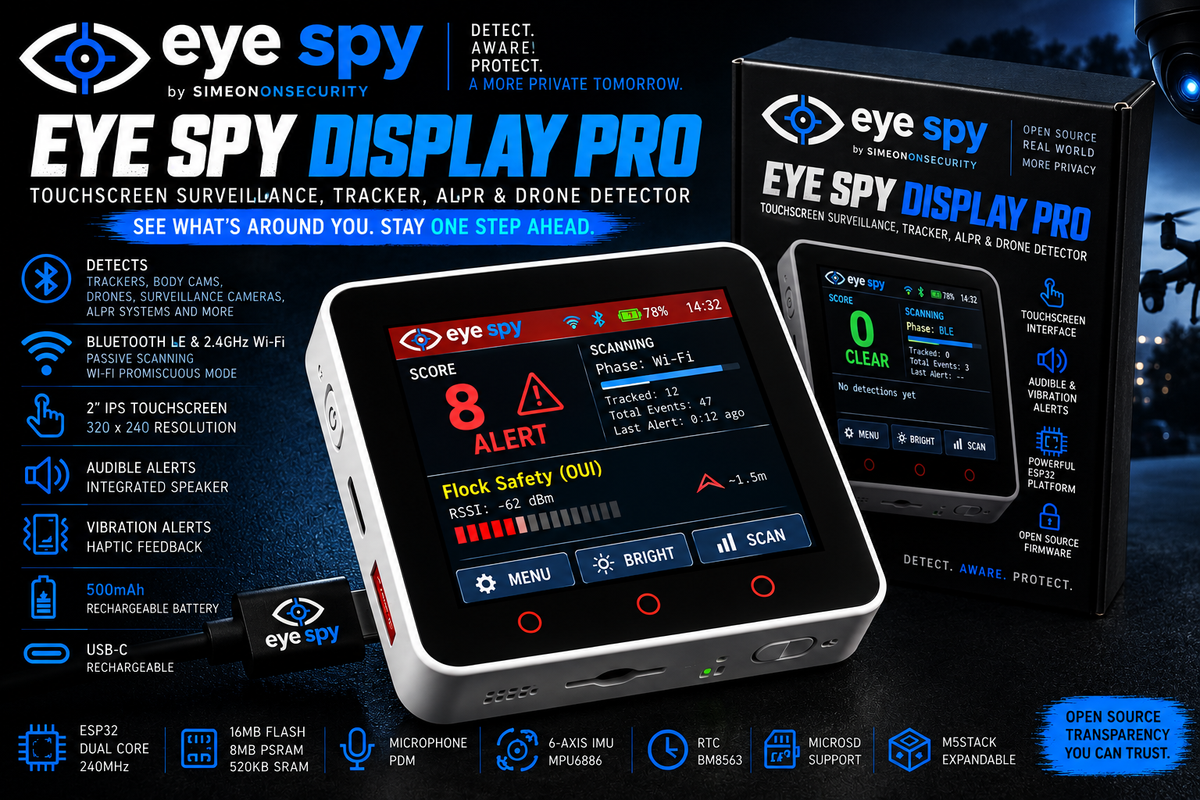 Eye Spy Display Pro | Touchscreen Surveillance, Tracker, ALPR & Drone Detector STS Collective