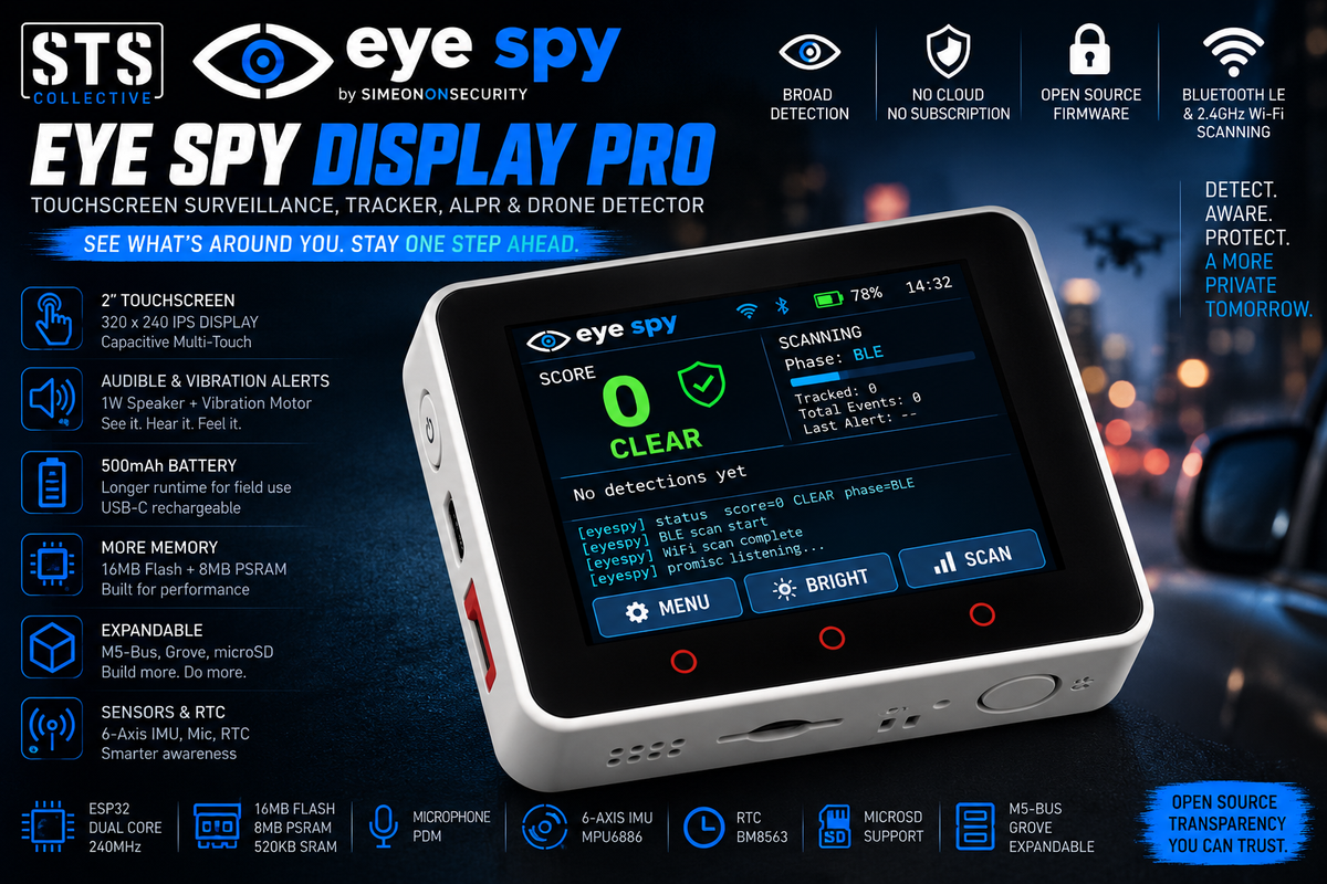 Eye Spy Display Pro | Touchscreen Surveillance, Tracker, ALPR & Drone Detector STS Collective