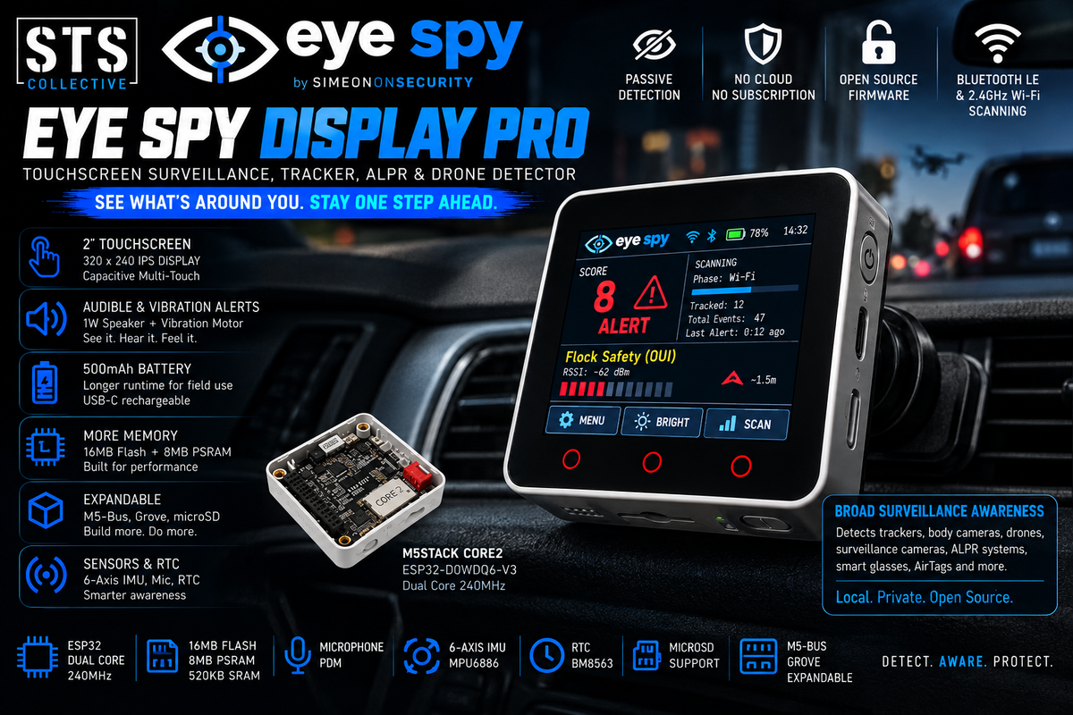 Eye Spy Display Pro | Touchscreen Surveillance, Tracker, ALPR & Drone Detector STS Collective