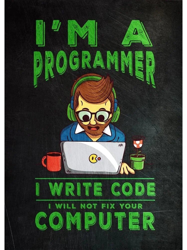 Hacker Code Canvas Wall Art Print for Gamers and Programmers - STS Technologies LLC