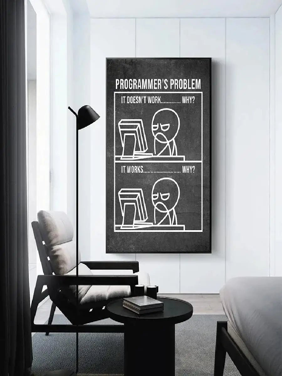 Hacker Code Canvas Wall Art Print for Gamers and Programmers - STS Technologies LLC
