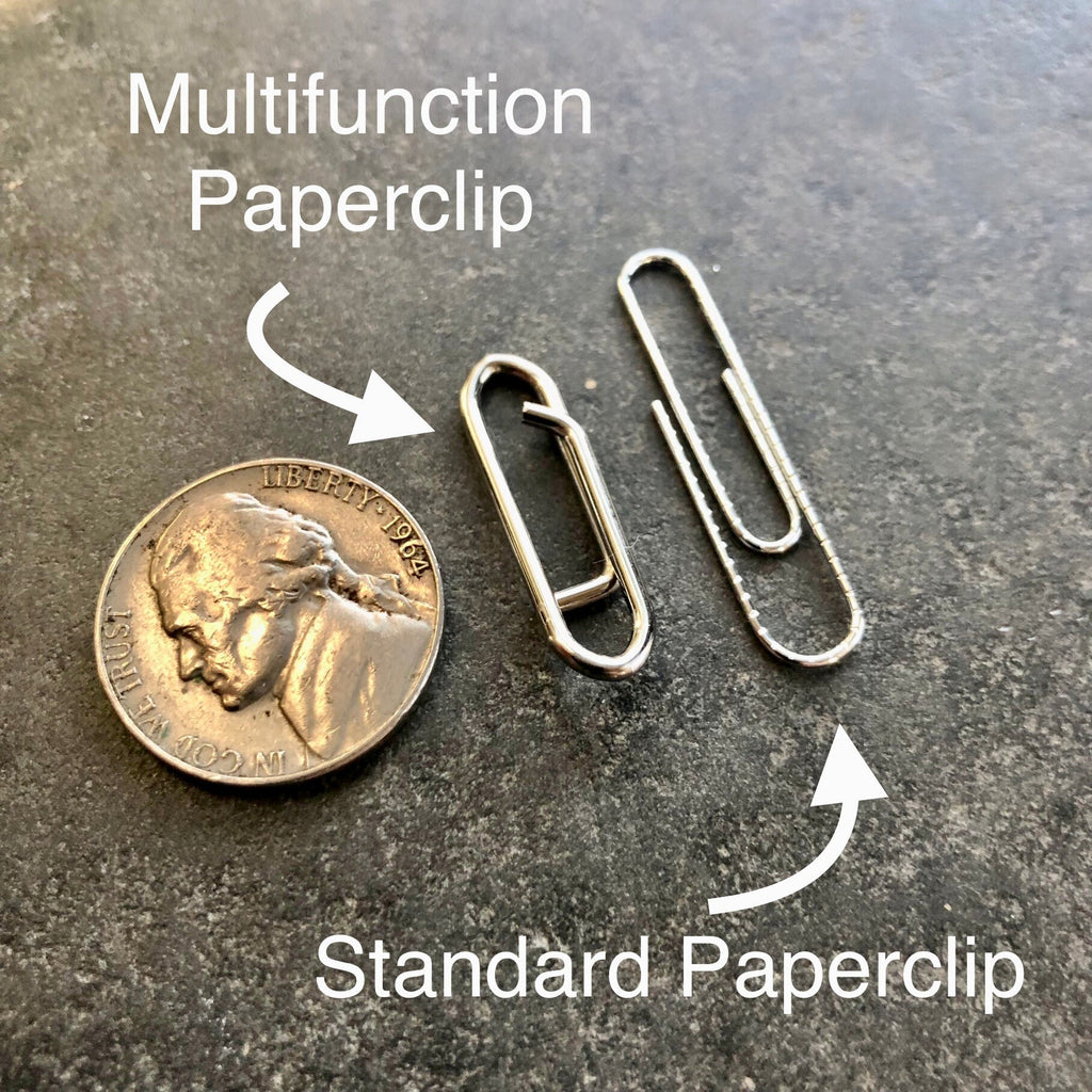 Low Profile Multifunction Paperclips - 4 Pack Spycraft 101