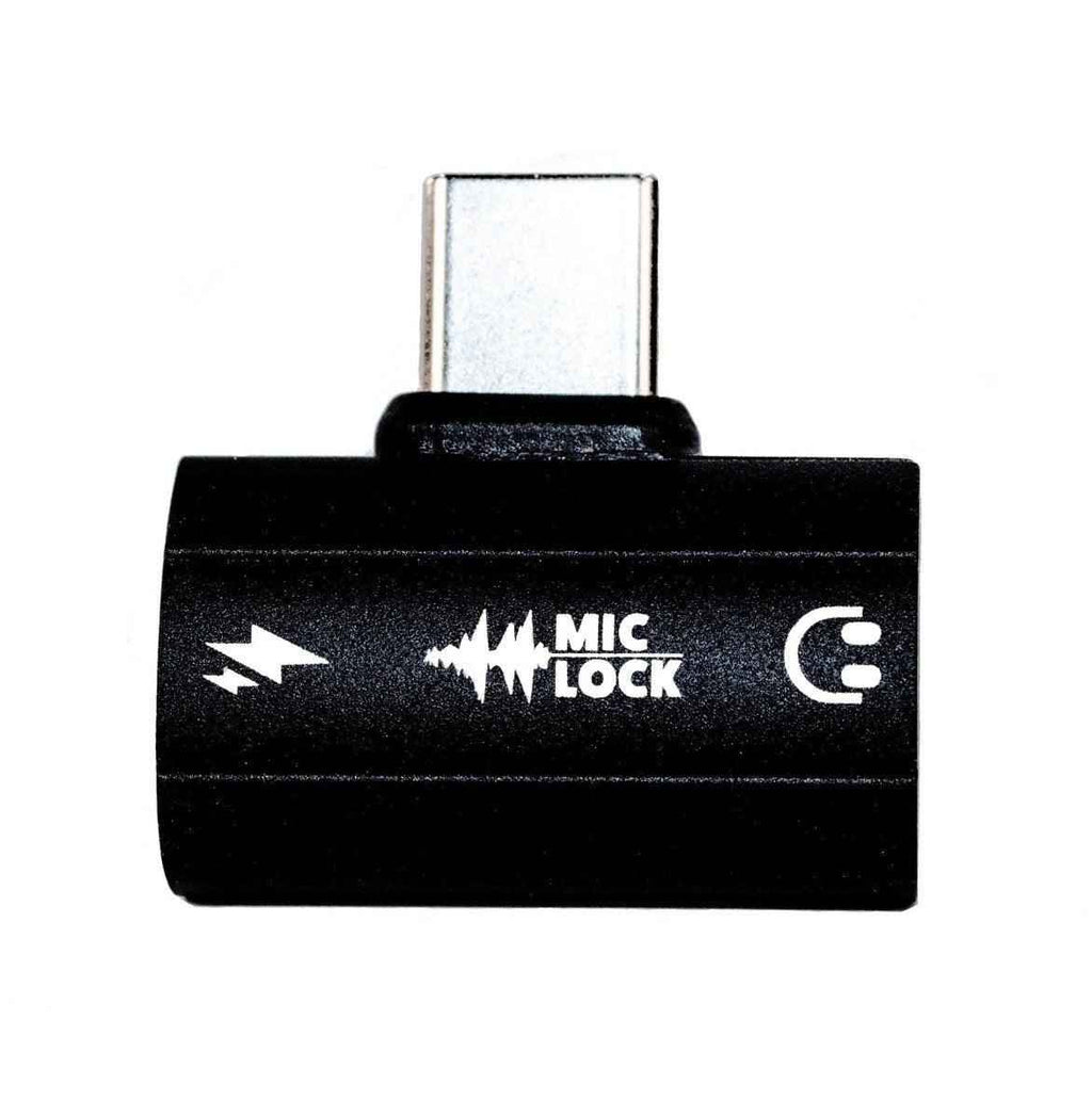 Mic-Lock USB-C Microphone Blocker HiFi SoundPass & Secure Charger Black Mic-Lock