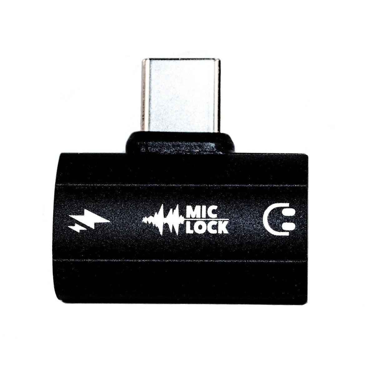 Mic-Lock USB-C Microphone Blocker HiFi SoundPass & Secure Charger Black Mic-Lock