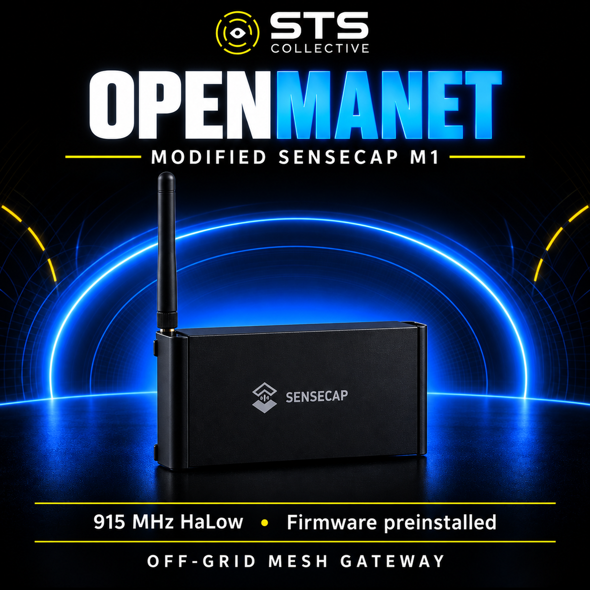 OpenMANET modified SenseCAP M1 mesh gateway