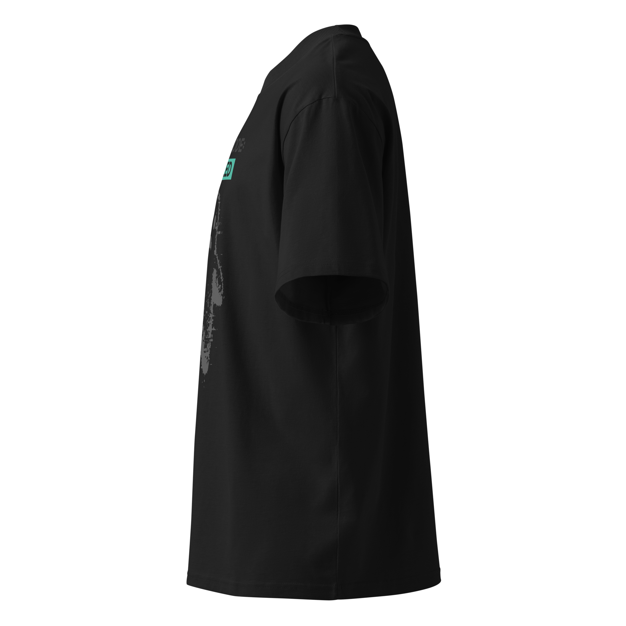 Ghost Mode: Enabled – Oversized Organic High - Neck T-Shirt - STS Technologies LLC