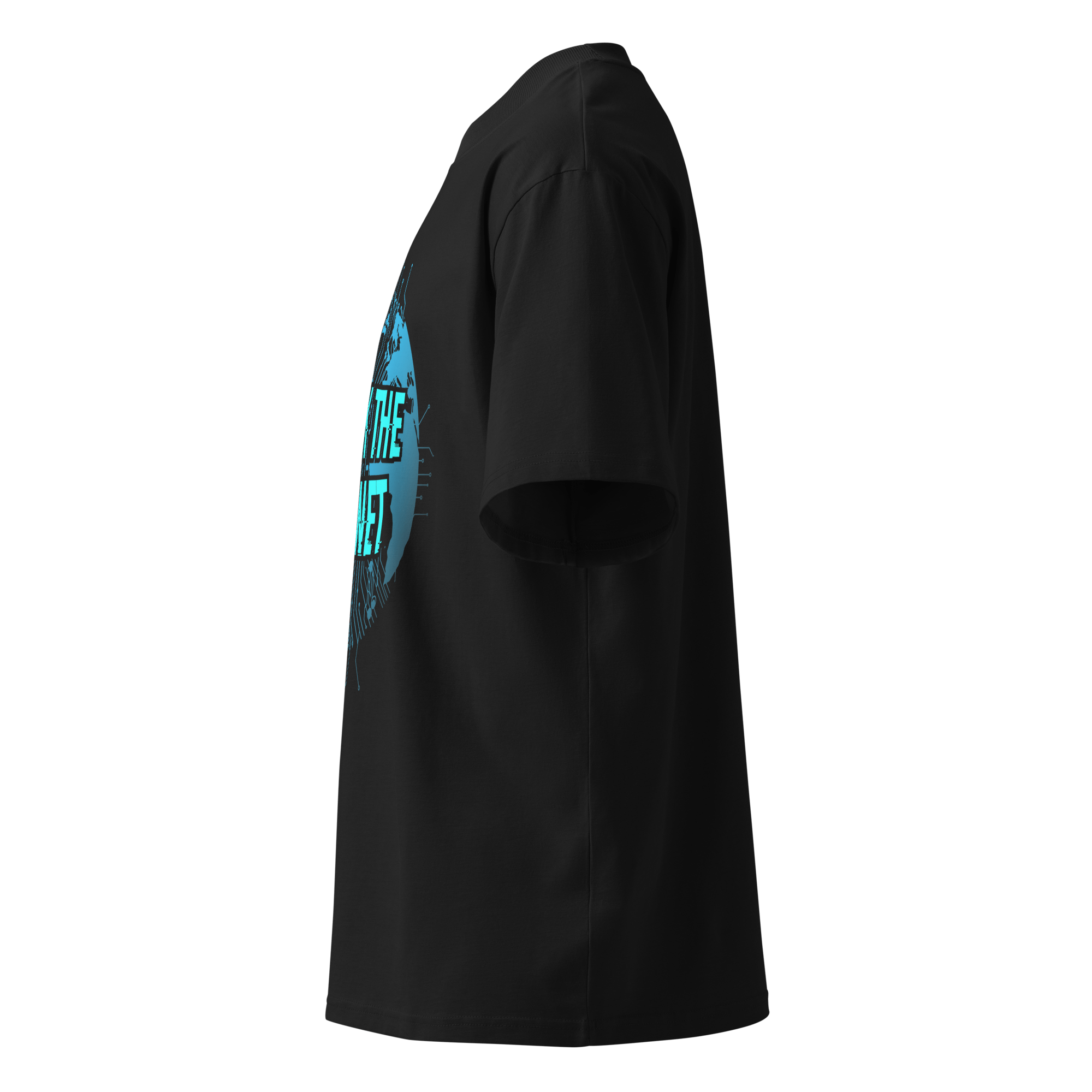 Hack The Planet – Oversized Organic High - Neck T-Shirt - STS Technologies LLC