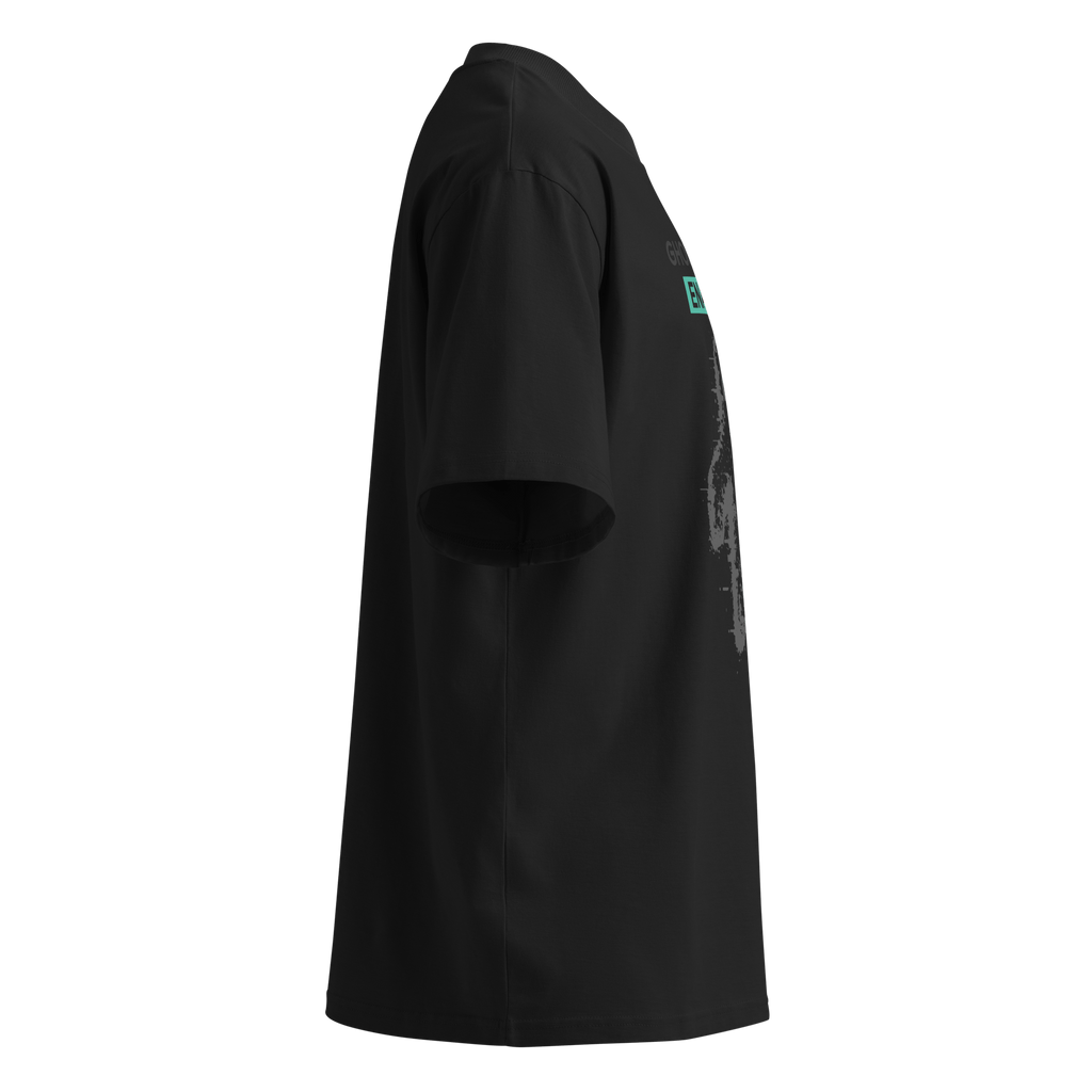 Ghost Mode: Enabled – Oversized Organic High - Neck T-Shirt - STS Technologies LLC