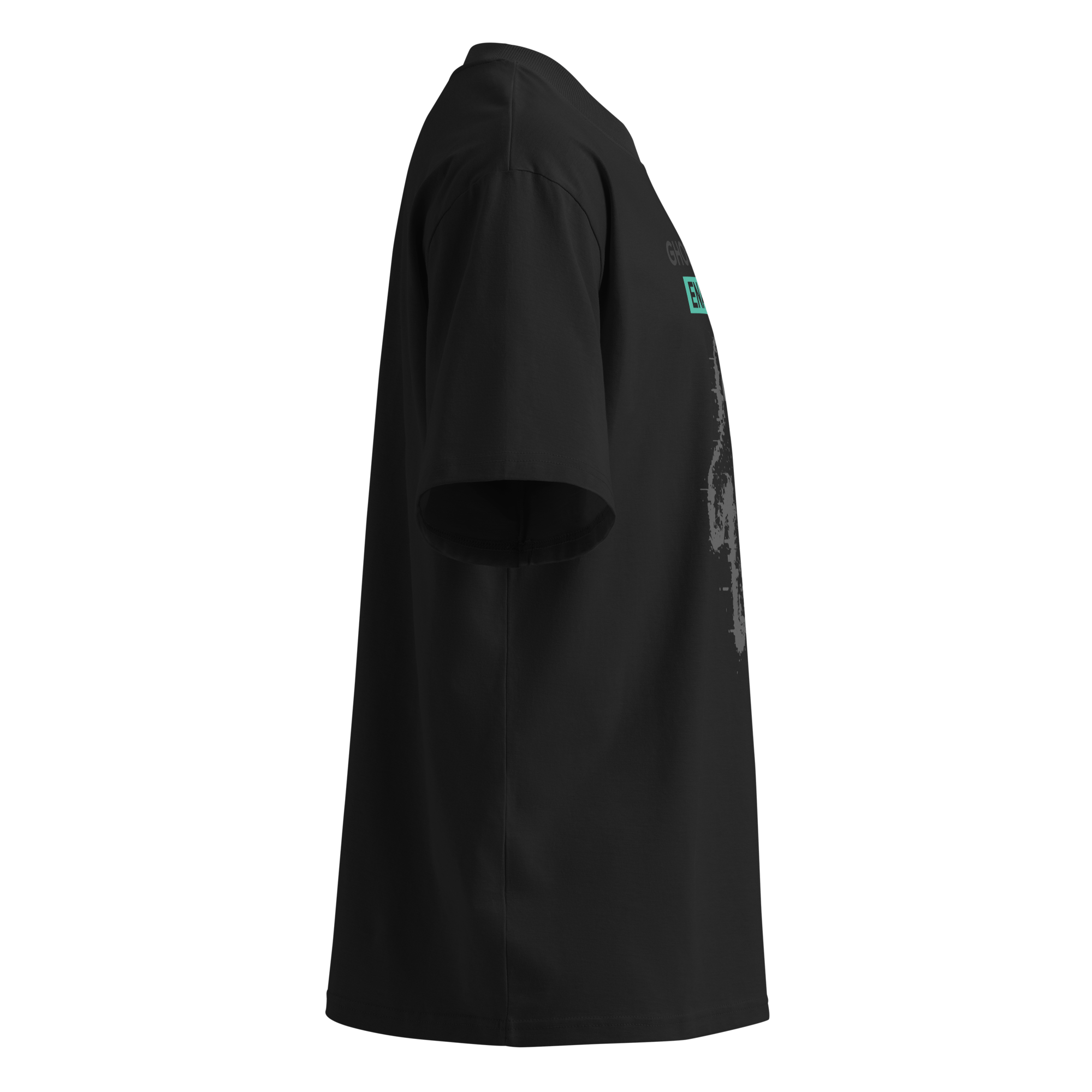 Ghost Mode: Enabled – Oversized Organic High - Neck T-Shirt - STS Technologies LLC