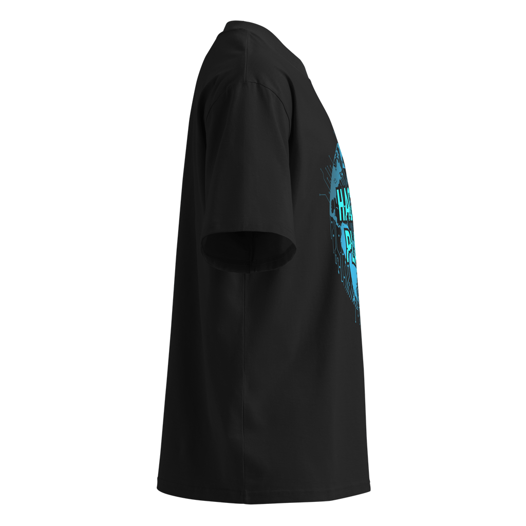 Hack The Planet – Oversized Organic High - Neck T-Shirt - STS Technologies LLC