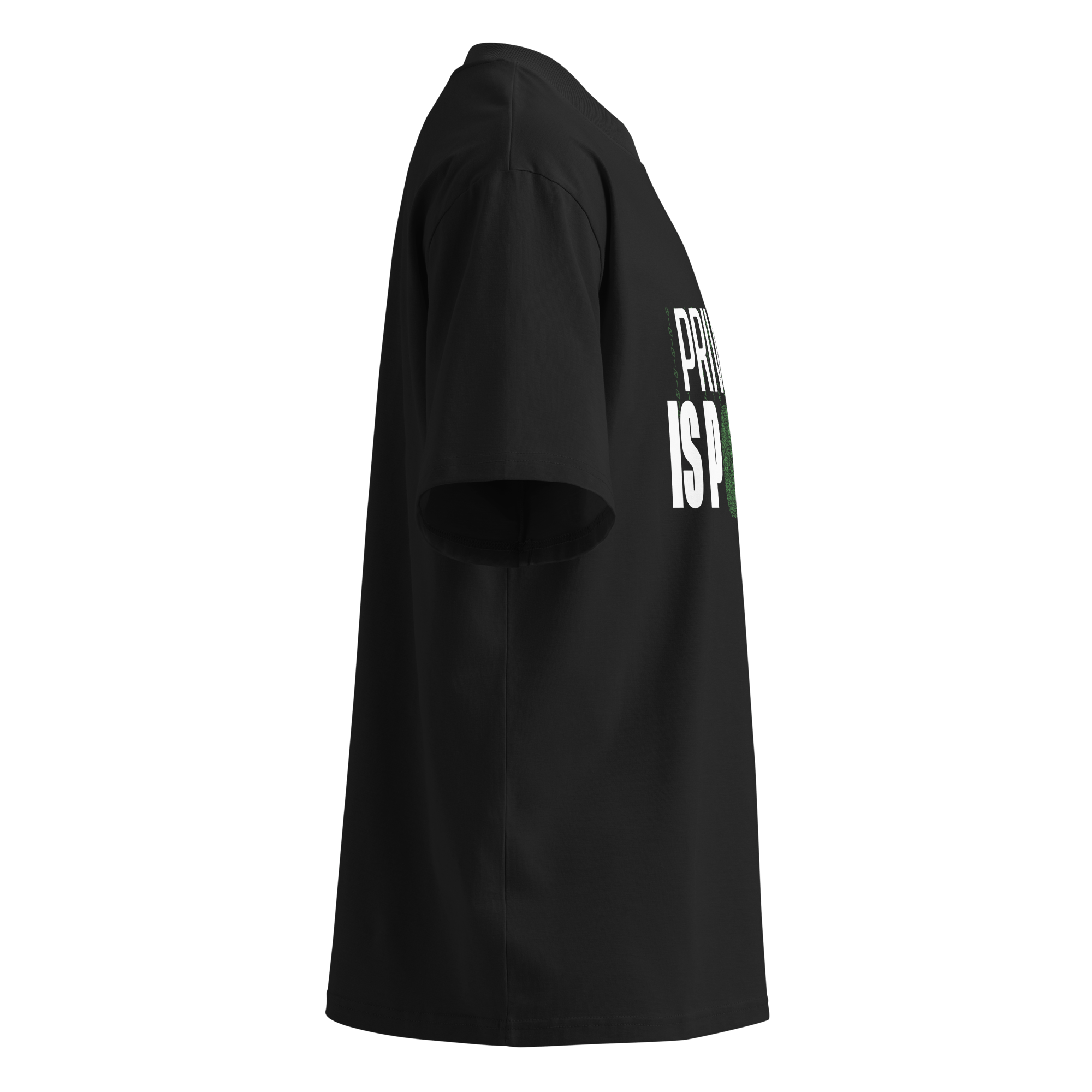 Privacy Is Power – Oversized Organic High - Neck T-Shirt - STS Technologies LLC