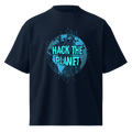 Hack The Planet – Oversized Organic High - Neck T-Shirt - STS Technologies LLC