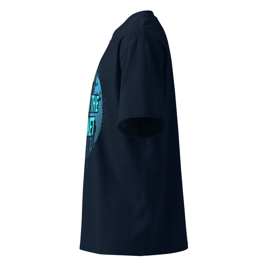 Hack The Planet – Oversized Organic High - Neck T-Shirt - STS Technologies LLC