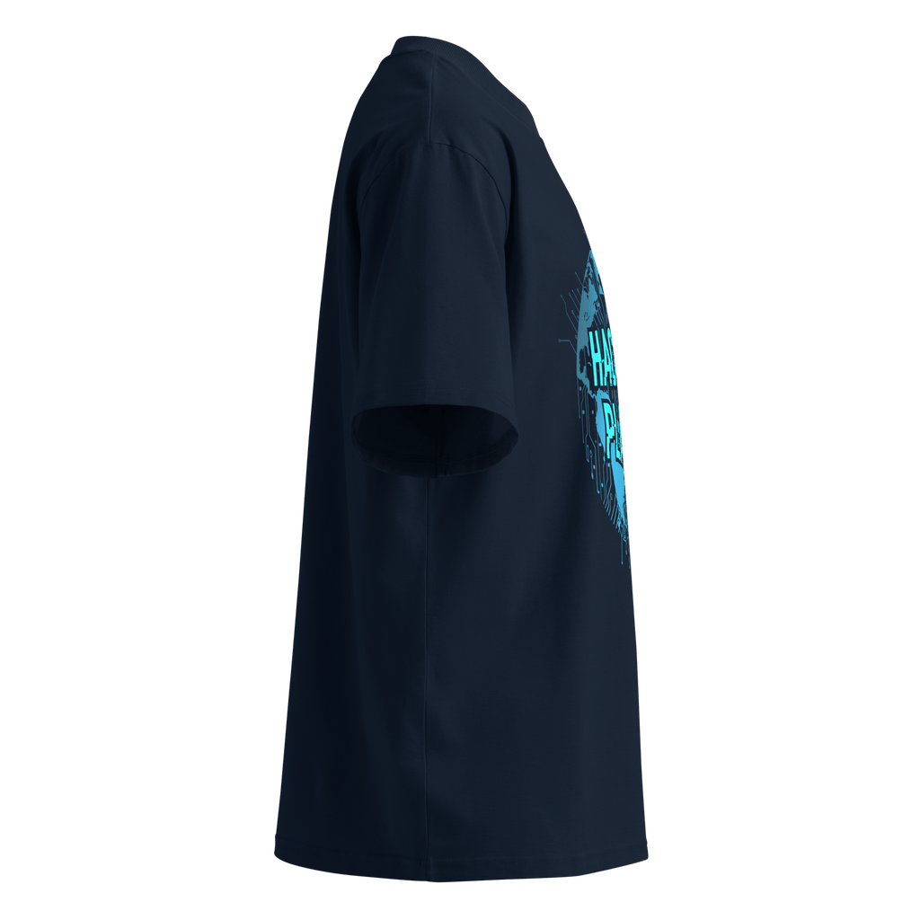 Hack The Planet – Oversized Organic High - Neck T-Shirt - STS Technologies LLC