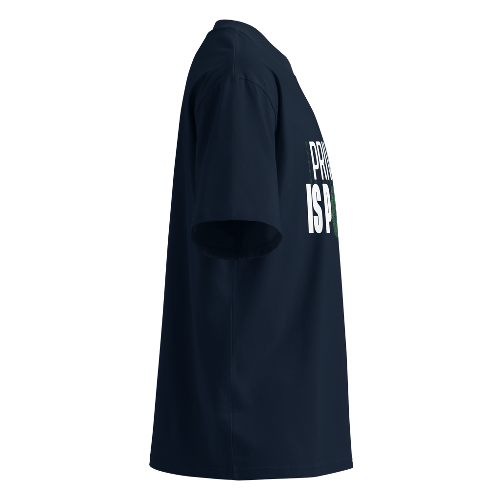 Privacy Is Power – Oversized Organic High - Neck T-Shirt - STS Technologies LLC