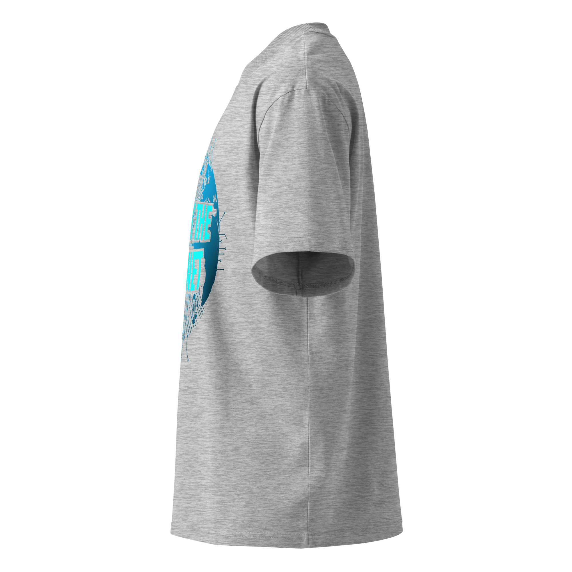 Hack The Planet – Oversized Organic High - Neck T-Shirt - STS Technologies LLC