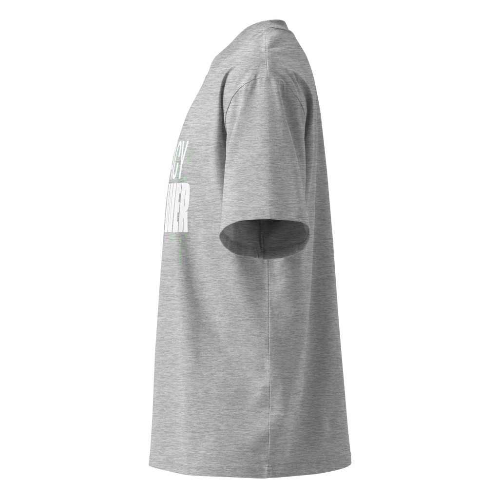 Privacy Is Power – Oversized Organic High - Neck T-Shirt - STS Technologies LLC