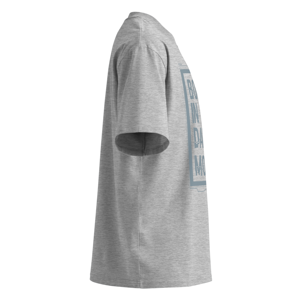 Born in Dark Mode – Oversized Organic High - Neck T-Shirt - STS Technologies LLC