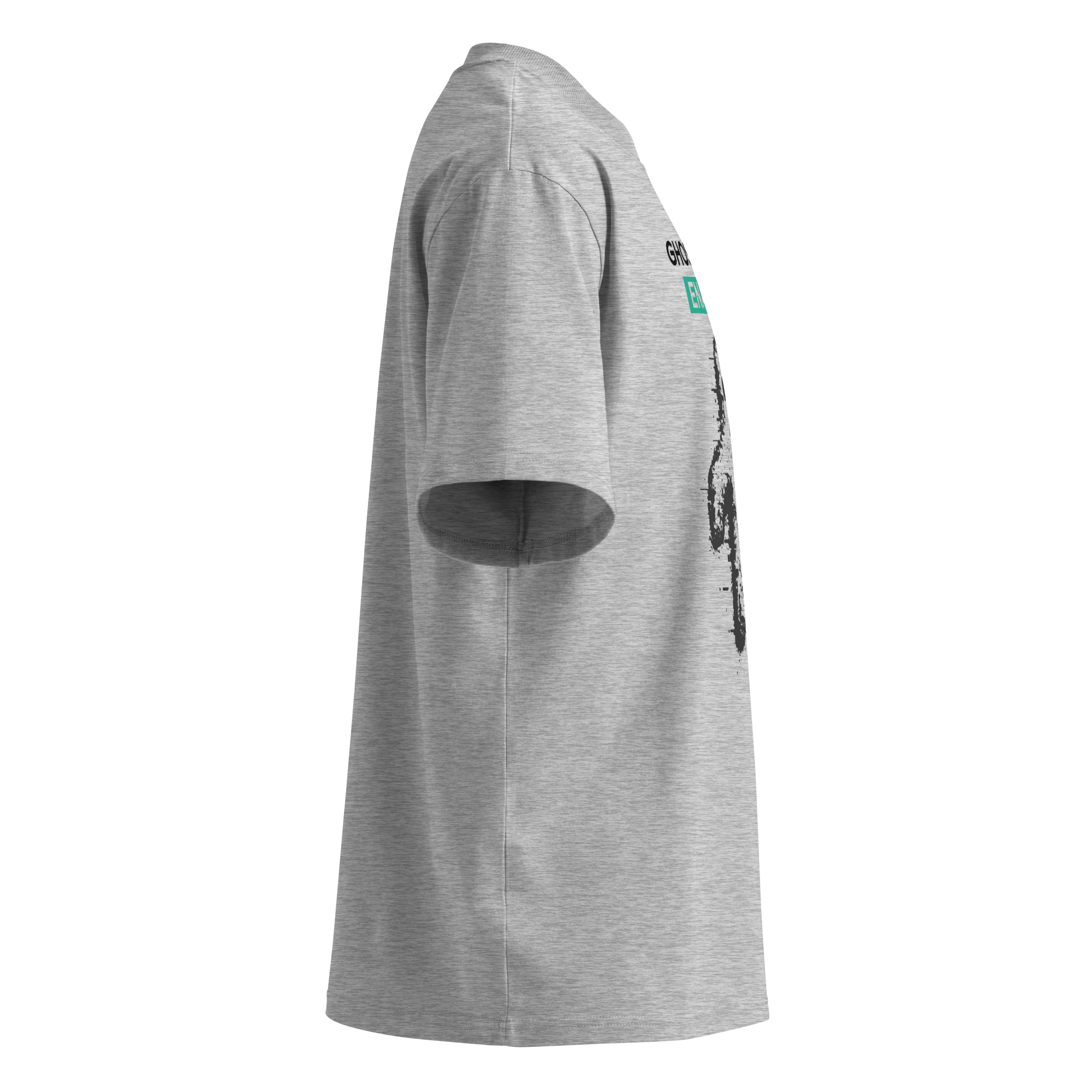 Ghost Mode: Enabled – Oversized Organic High - Neck T-Shirt - STS Technologies LLC