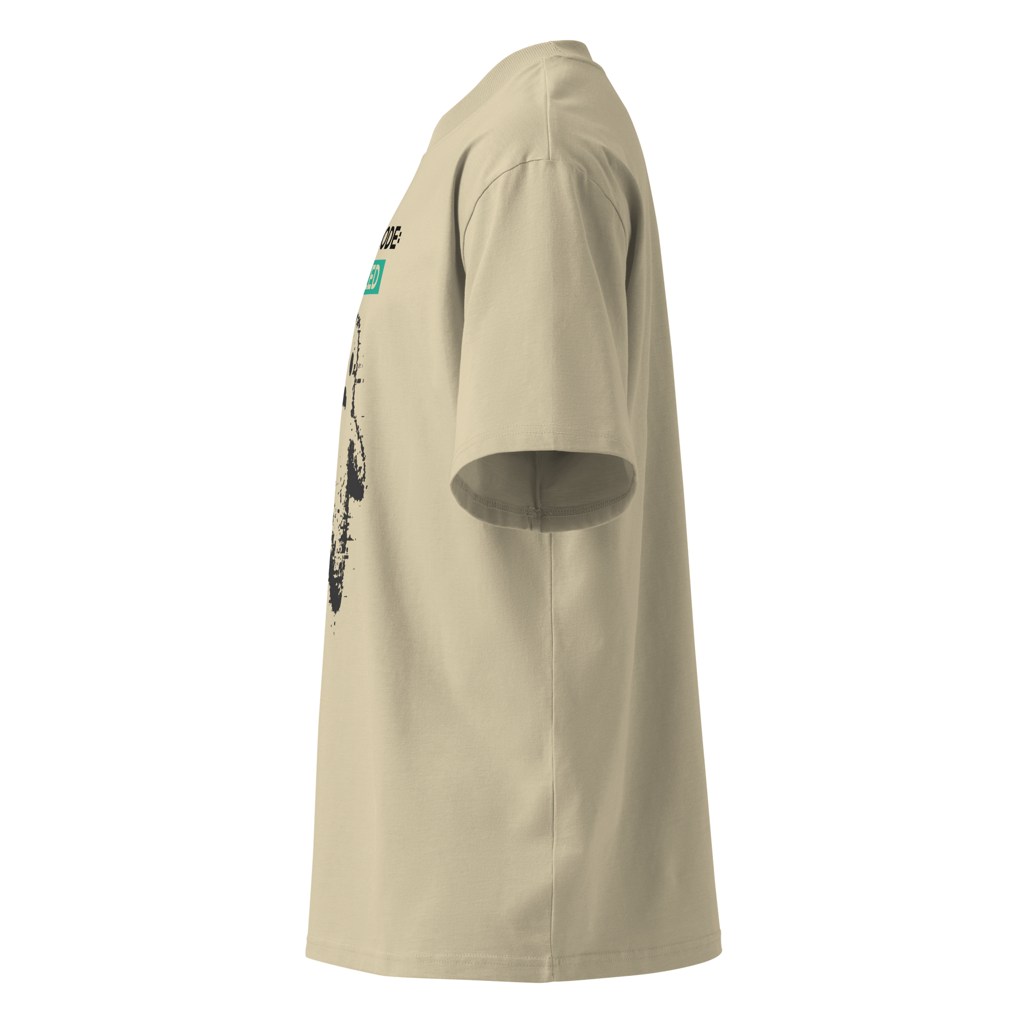 Ghost Mode: Enabled – Oversized Organic High - Neck T-Shirt - STS Technologies LLC