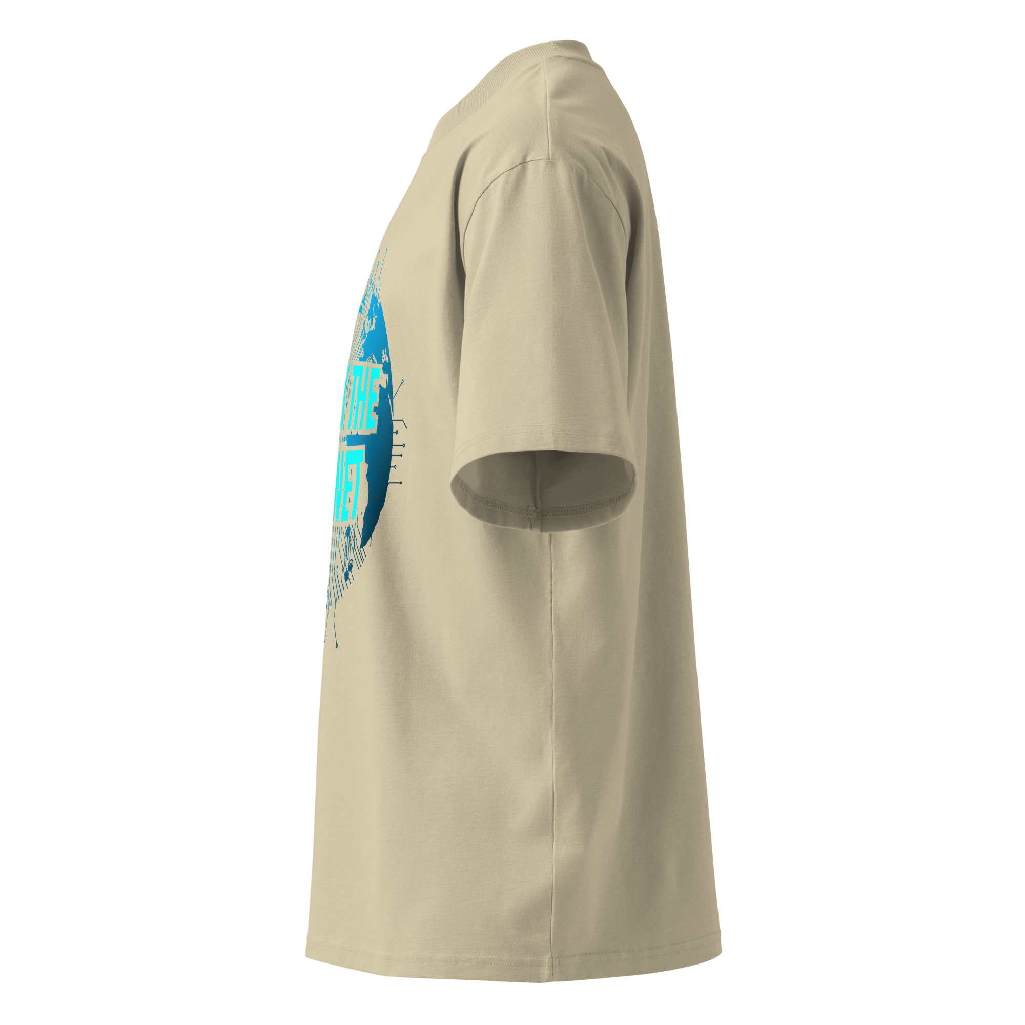 Hack The Planet – Oversized Organic High - Neck T-Shirt - STS Technologies LLC