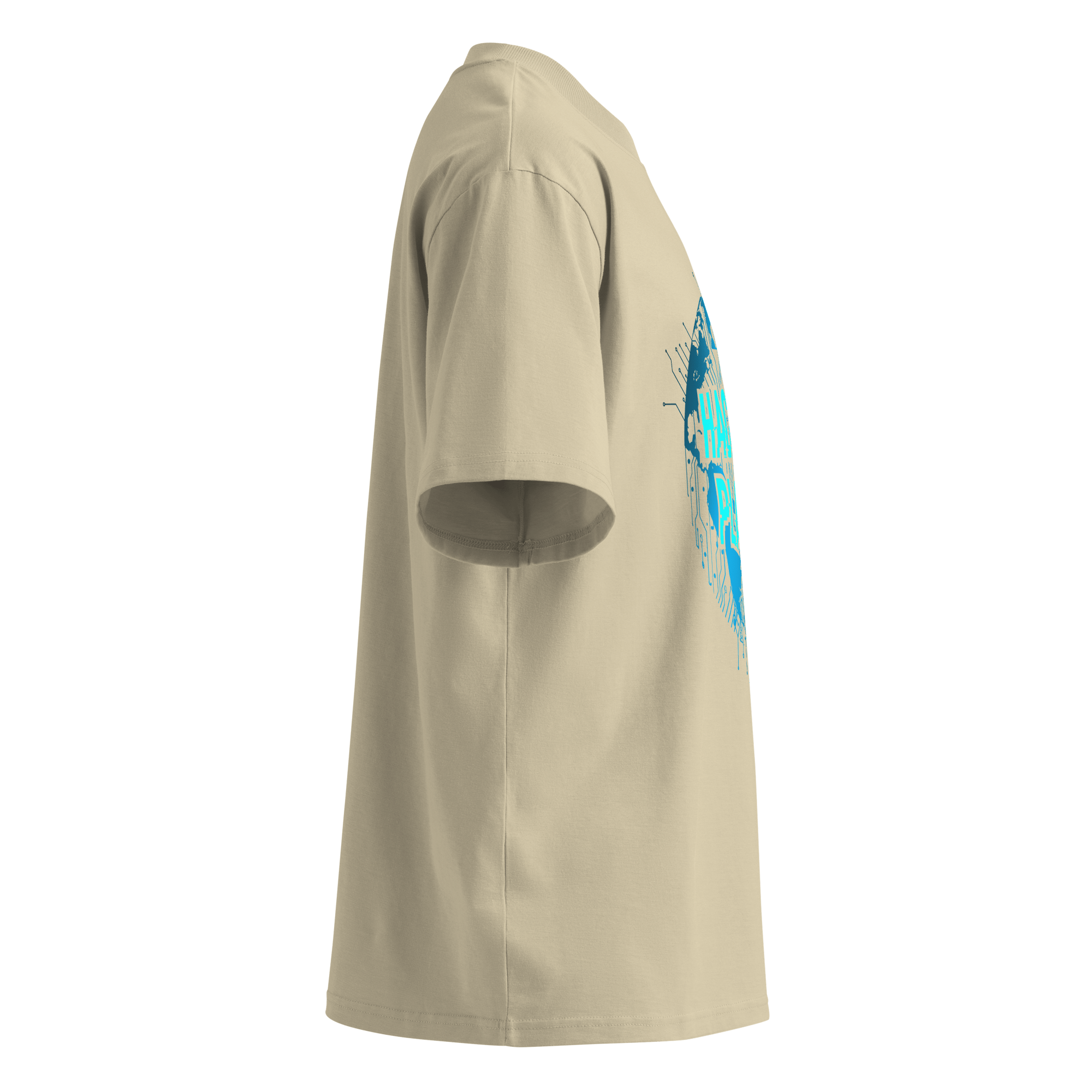 Hack The Planet – Oversized Organic High - Neck T-Shirt - STS Technologies LLC