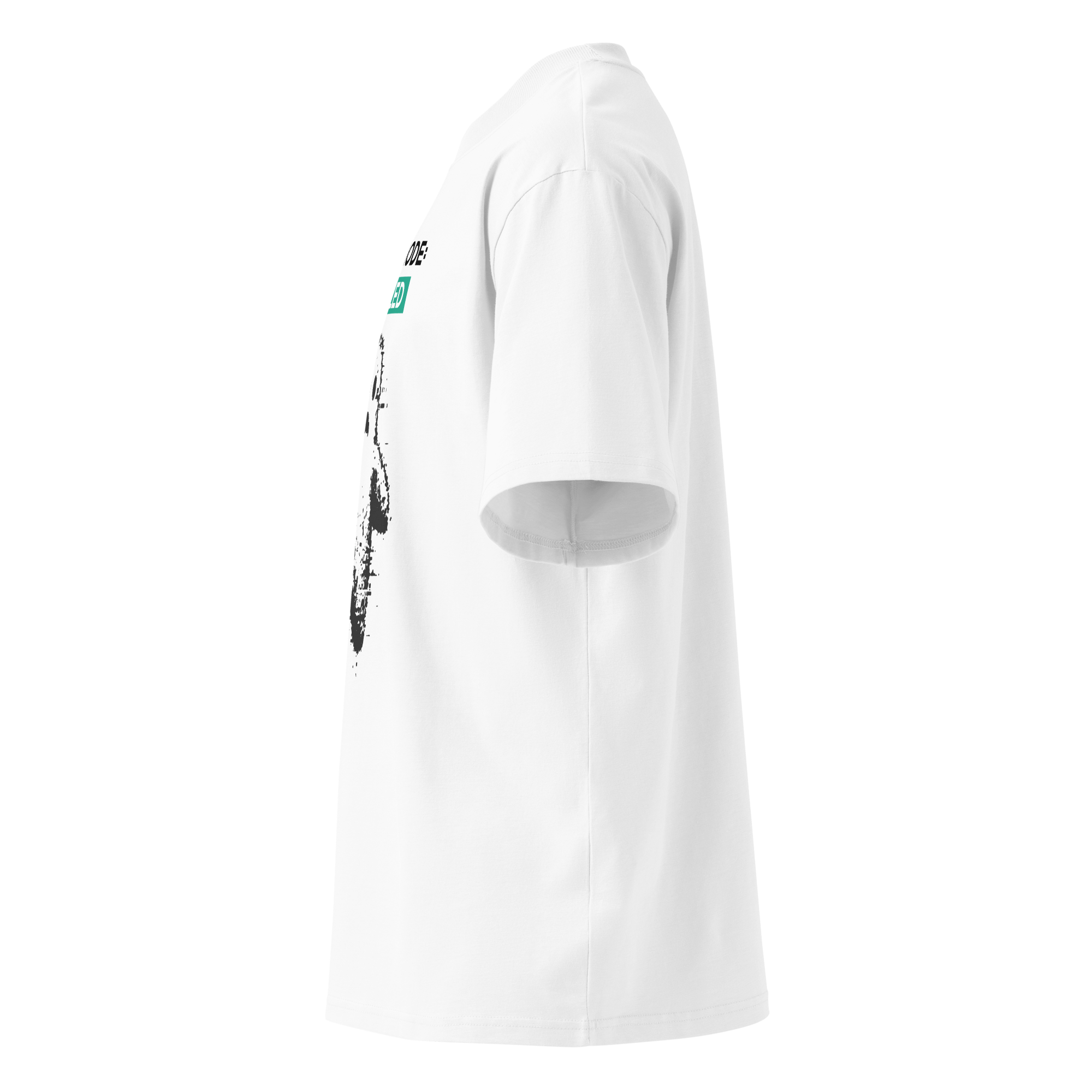 Ghost Mode: Enabled – Oversized Organic High - Neck T-Shirt - STS Technologies LLC