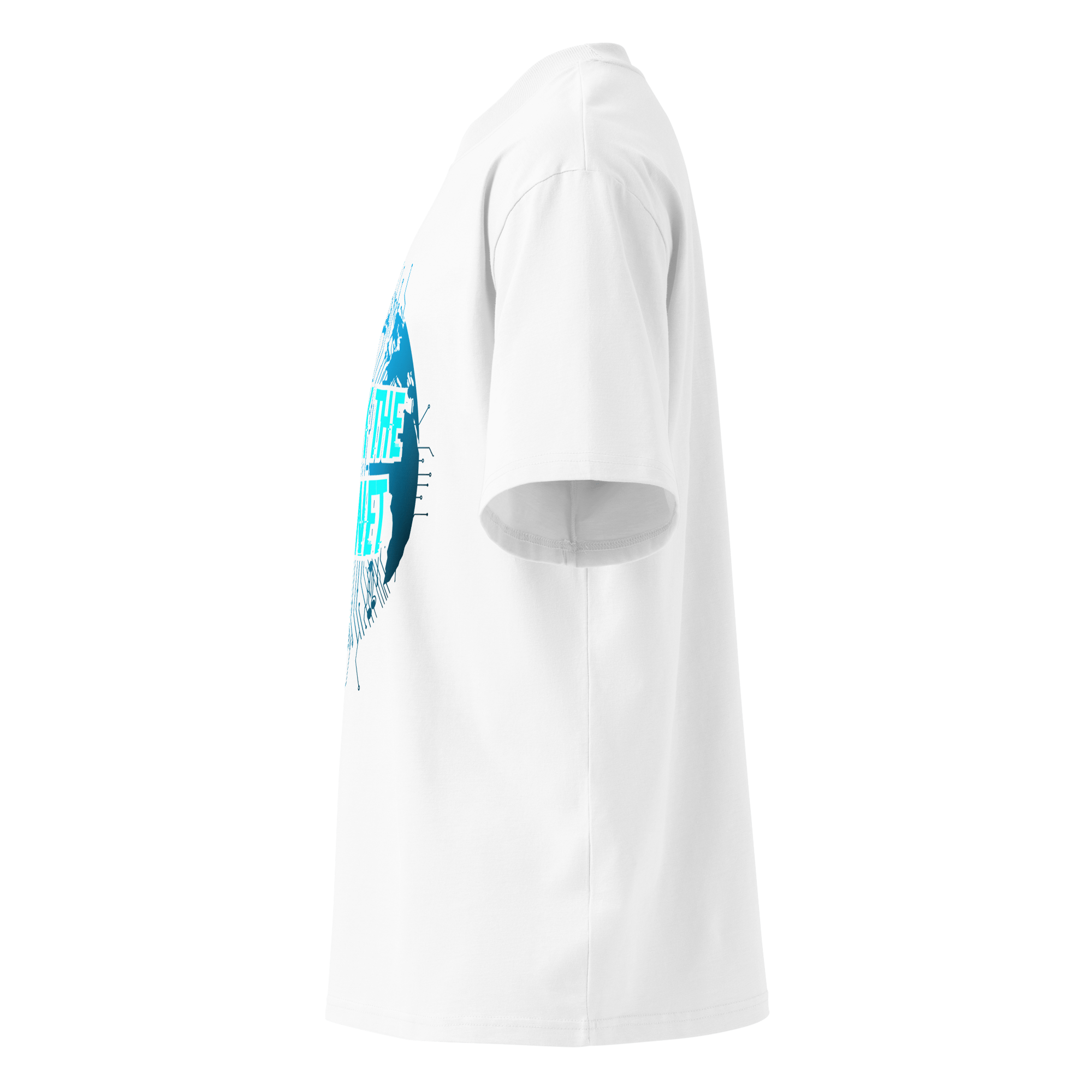 Hack The Planet – Oversized Organic High - Neck T-Shirt - STS Technologies LLC