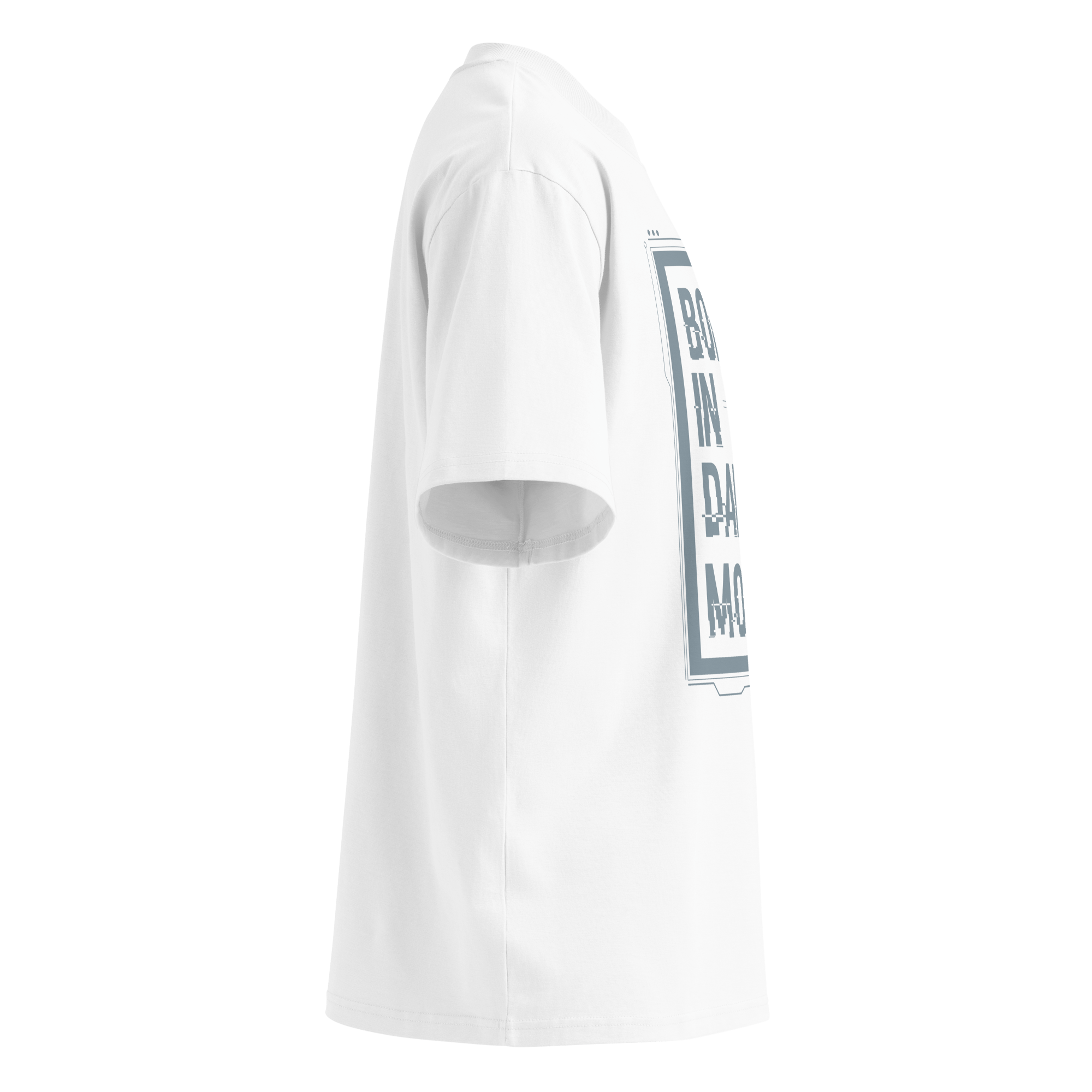 Born in Dark Mode – Oversized Organic High - Neck T-Shirt - STS Technologies LLC