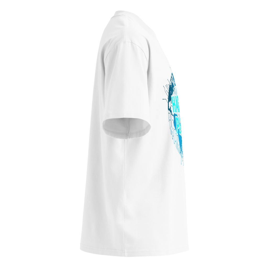 Hack The Planet – Oversized Organic High - Neck T-Shirt - STS Technologies LLC