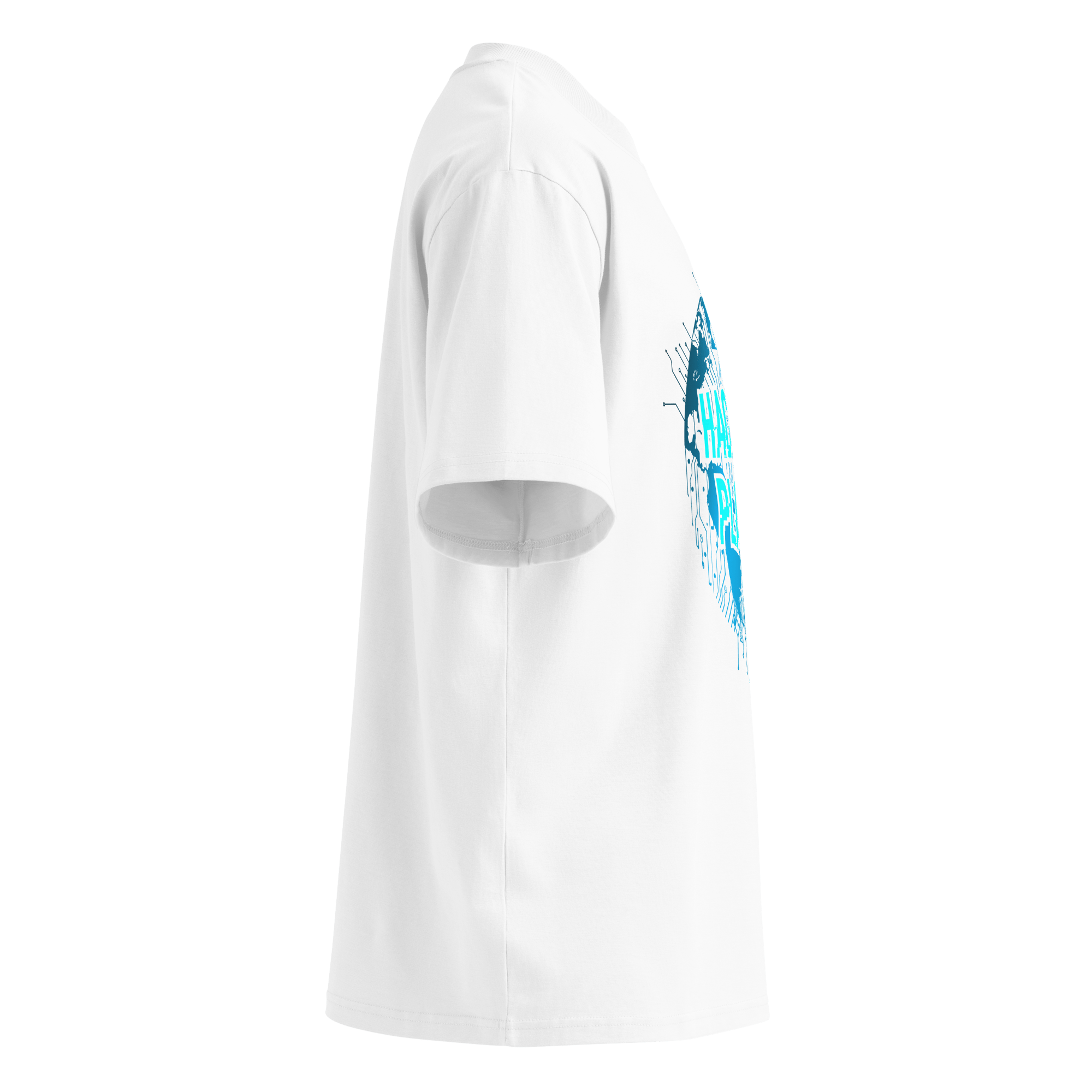 Hack The Planet – Oversized Organic High - Neck T-Shirt - STS Technologies LLC