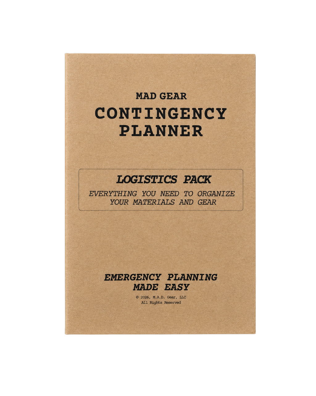 Contingency Planner — Complete Kit M.A.D. Gear