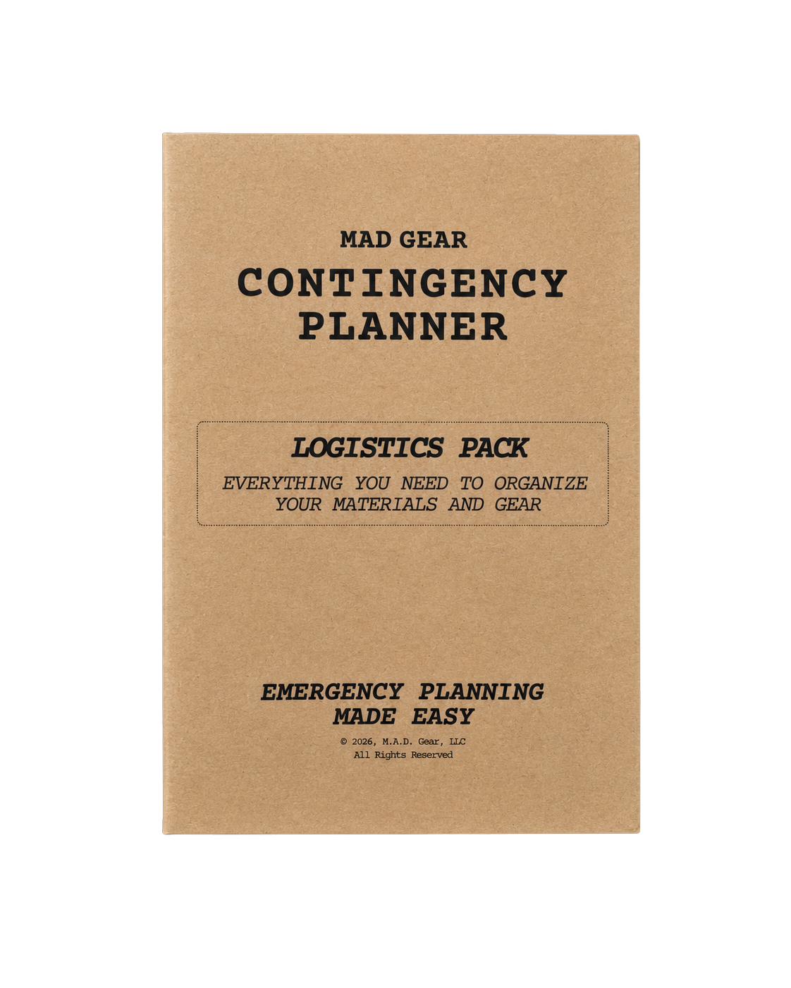 Contingency Planner — Complete Kit M.A.D. Gear