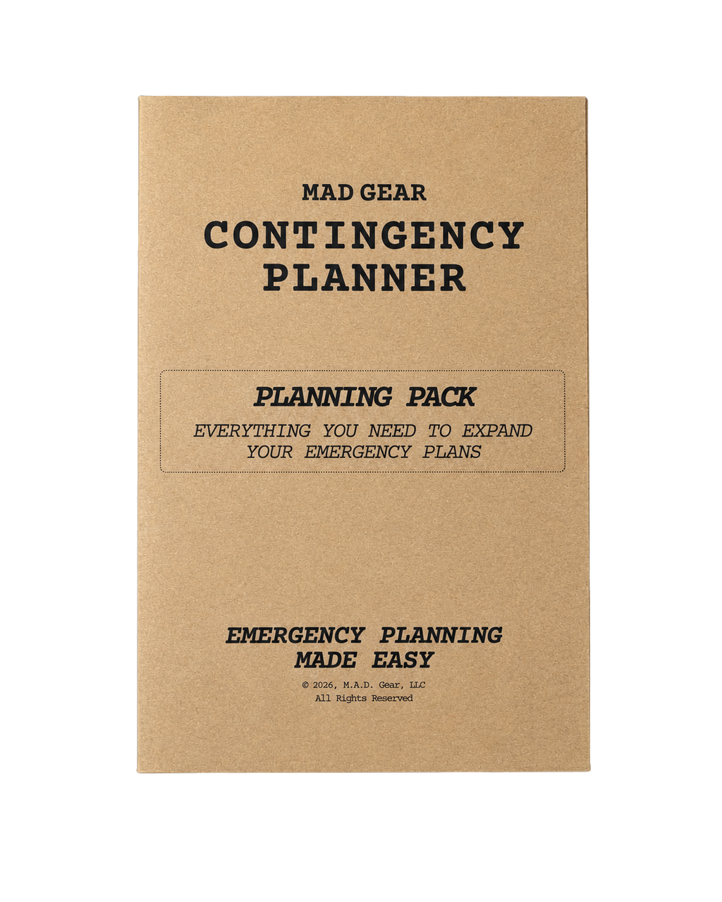Contingency Planner — Complete Kit M.A.D. Gear