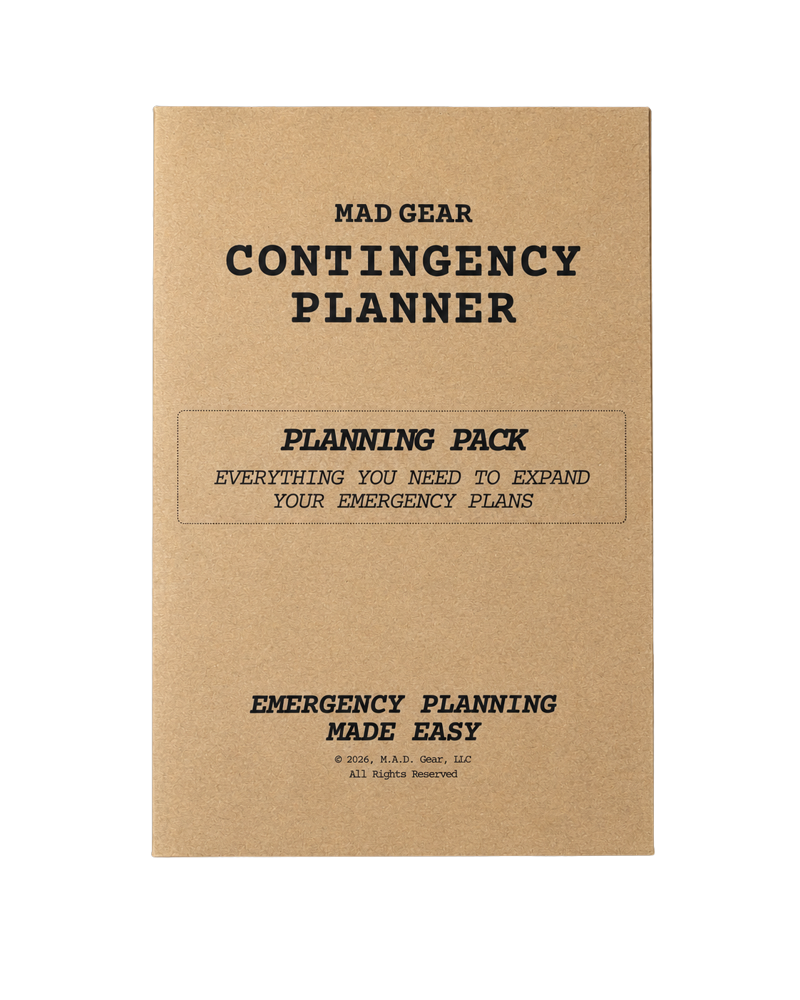 Contingency Planner — Complete Kit M.A.D. Gear