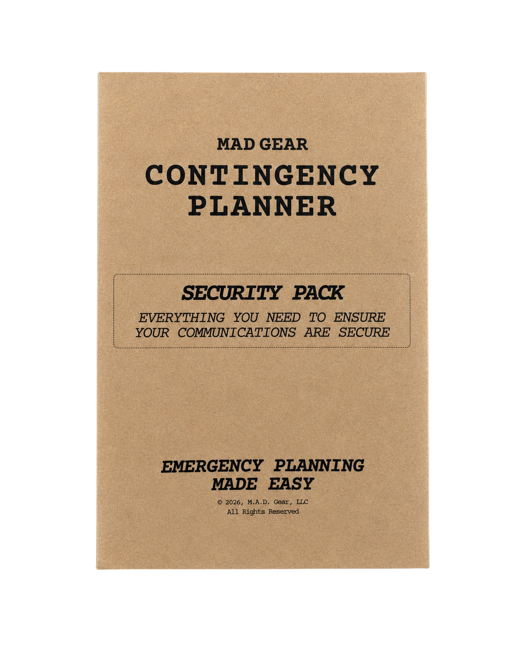 Contingency Planner — Complete Kit M.A.D. Gear